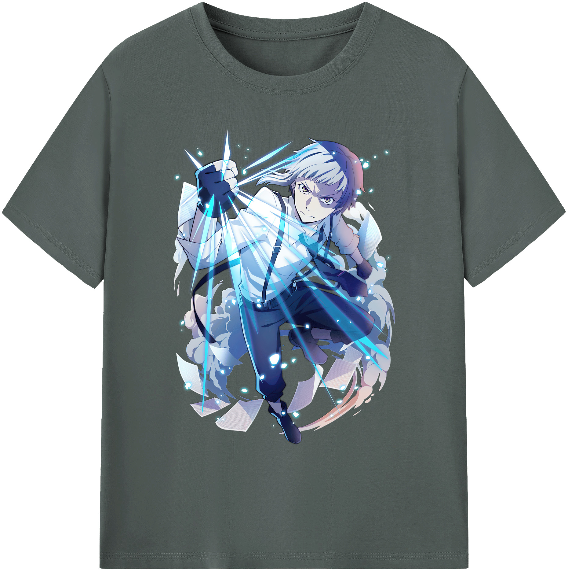 （画像用） 文豪ストレイドッグス Bungo Stray Dogs 綿100％ メンズ半袖Tシャツ｜肌触りやわらか＆通気性